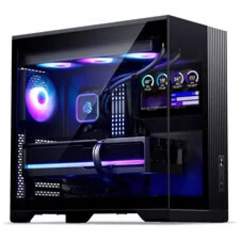 Phanteks XT V5 LCD midi-tower pc-behuizing, ATX, 7 inch LCD, gehard glas - zwart