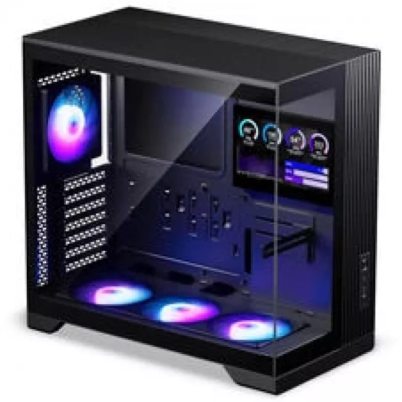 Phanteks XT V5 LCD midi-tower pc-behuizing, ATX, 7 inch LCD, gehard glas - zwart