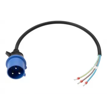Anker SOLIX stroomkabel IEC 60309 1P+N+E naar open uiteinde, 32 A, 60 cm, blauw