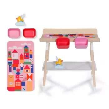 ZAPF CREATION BABY born poppenverschoningstafel met geïntegreerde opbergruimte en afneembaar matje