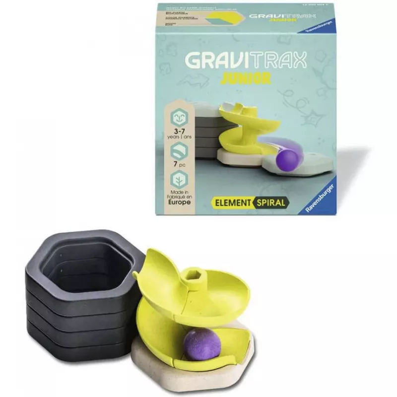RAVENSBURGER GraviTrax Junior - element spiraal uitbreidingsset - spiraalbaan-add-on voor kinderen vanaf 3 jaar