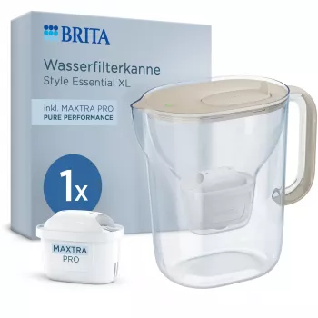 BRITA Style Essential XL waterfilterkan 3,6L wit + MAXTRA PRO Pure Performance Sand