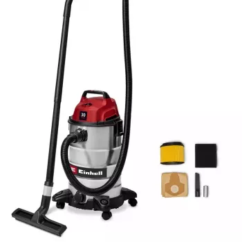 Einhell TC-VC 3055 S 30 l nat- en droogzuiger, 950 W, RVS-tank, blaasfunctie