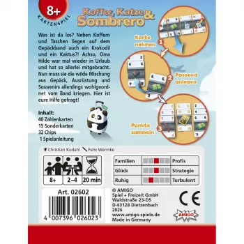 AMIGO Koffer, Katze & Sombrero kinderspel memory