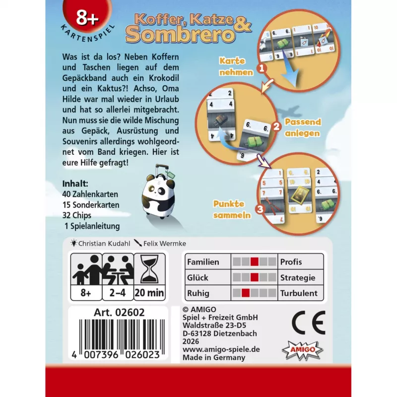 AMIGO Koffer, Katze & Sombrero kinderspel memory