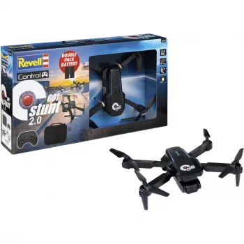 Revell RC Quadrocopter GO! Stunt 2.0 - 2,4 GHz 4-kanaals Ready-to-Fly drone met 6-assige gyro, headless-modus, 360°-flips, LED-verlichting, 3 snelheidsstanden, LiPo-accu, voor kinderen vanaf 8 jaar