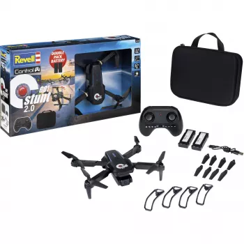 Revell RC Quadrocopter GO! Stunt 2.0 - 2,4 GHz 4-kanaals Ready-to-Fly drone met 6-assige gyro, headless-modus, 360°-flips, LED-verlichting, 3 snelheidsstanden, LiPo-accu, voor kinderen vanaf 8 jaar