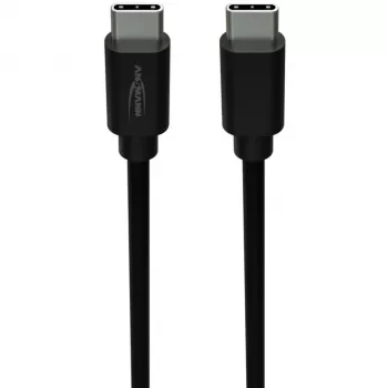 ANSMANN USB-C naar USB-C data- en oplaadkabel 2m zwart 60W PD