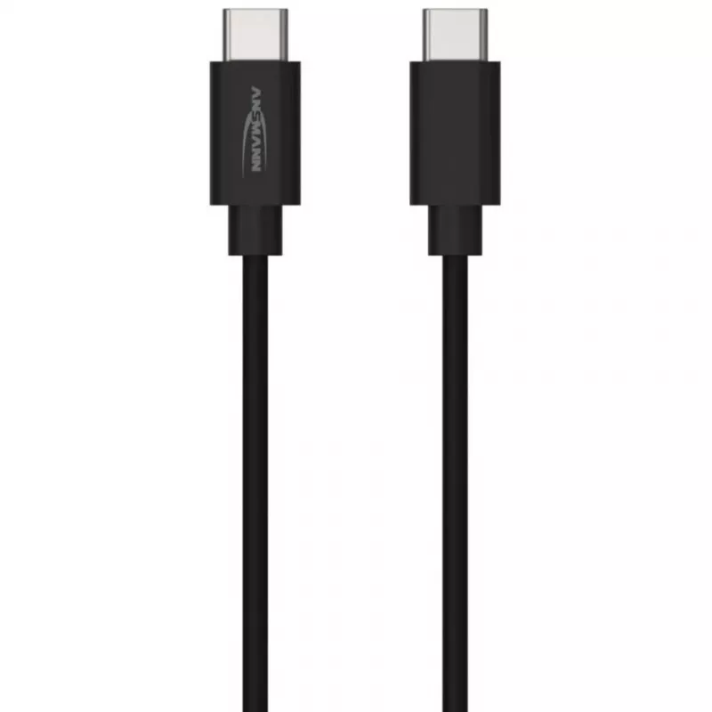 ANSMANN USB-C naar USB-C data- en oplaadkabel 2m zwart 60W PD