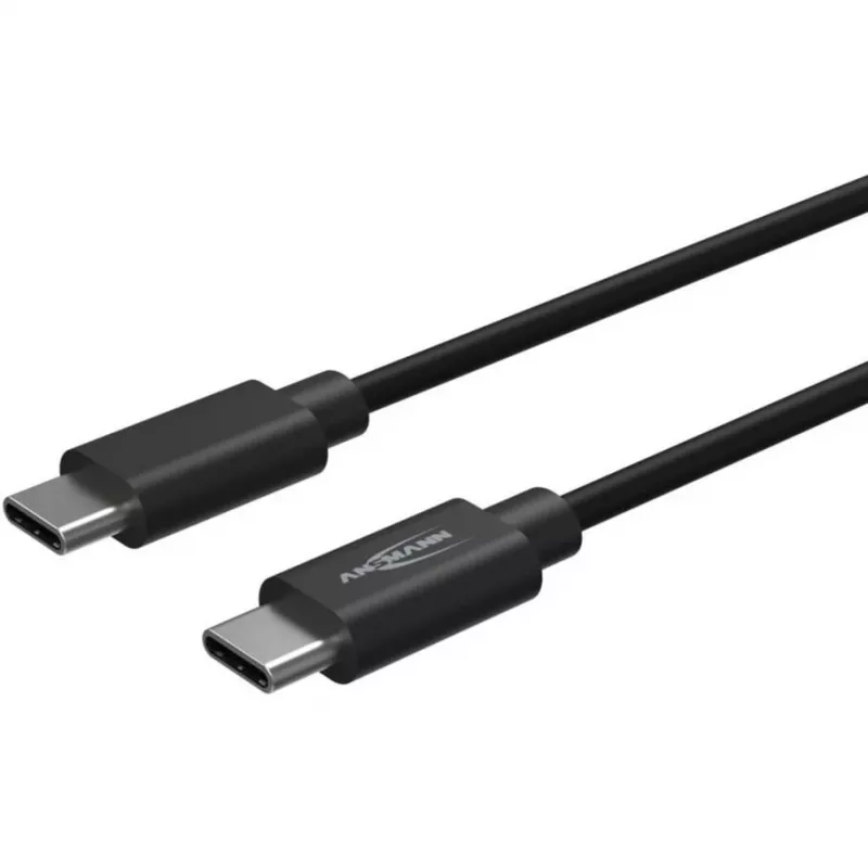 ANSMANN USB-C naar USB-C data- en oplaadkabel 2m zwart 60W PD