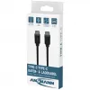 ANSMANN USB-C naar USB-C data- en oplaadkabel 2m zwart 60W PD