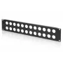 DIGITUS 2U rack-blindplaat voor 24 D-Sub-modules, 19 inch, zwart
