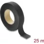 Delock stoffenband 25 m x 19 mm handmatig afscheurbaar zelfklevend zwart