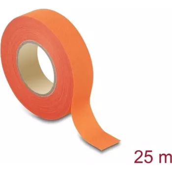Delock weefselband 25 m x 19 mm afscheurbaar zelfklevend oranje