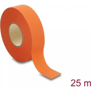 Delock weefselband 25 m x 25 mm scheurvast zelfklevend oranje