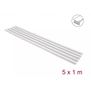 Delock zelfklevende kabelgoot met schuifdeksel 15 x 10 mm - 1 m, 5-pack, wit