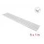 Delock zelfklevende kabelgoot met schuifdeksel 15 x 10 mm - 1 m, 5-pack, wit