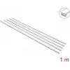 Delock zelfklevende kabelgoot met schuifdeksel 20 x 10 mm, 1 m, 5-pack, wit
