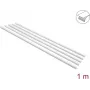 Delock zelfklevende kabelgoot met schuifdeksel 20 x 10 mm, 1 m, 5-pack, wit