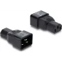 Delock IEC 60320 C20 naar C13 netadapter, stekker naar bus, 10 A, 250 V, recht, zwart