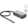Delock USB Type-C Gigabit Ethernet netwerkadapter met RJ45 PoE en USB Power Delivery