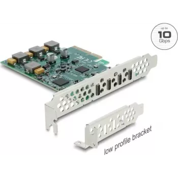 Delock PCI Express x4-kaart naar 4 x USB Type-C™ 10 Gbps - low profile formaat