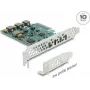 Delock PCI Express x4-kaart naar 4 x USB Type-C™ 10 Gbps - low profile formaat
