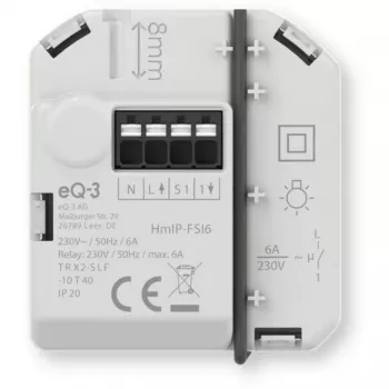 Homematic IP inbouw-schakelactor met tasteringang (6 A)