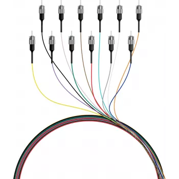 EFB fiber-pigtail ST 50/125µm OM4, 12-kleurenset, 2m