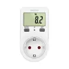 LogiLink energiekostenmeter, 1,5 inch lcd-display, enkeltarief, Schuko-stekker, wit