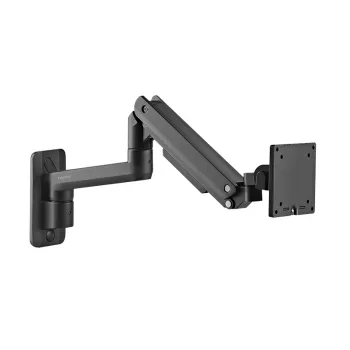 LogiLink BP0169 monitorarm met gasveer van aluminium voor 17–49 inch displays tot 20 kg, tafelklem & grommet, volledig beweegbaar, zwart