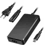 LogiLink 100W USB-C PD universele voeding met vaste kabel, zwart