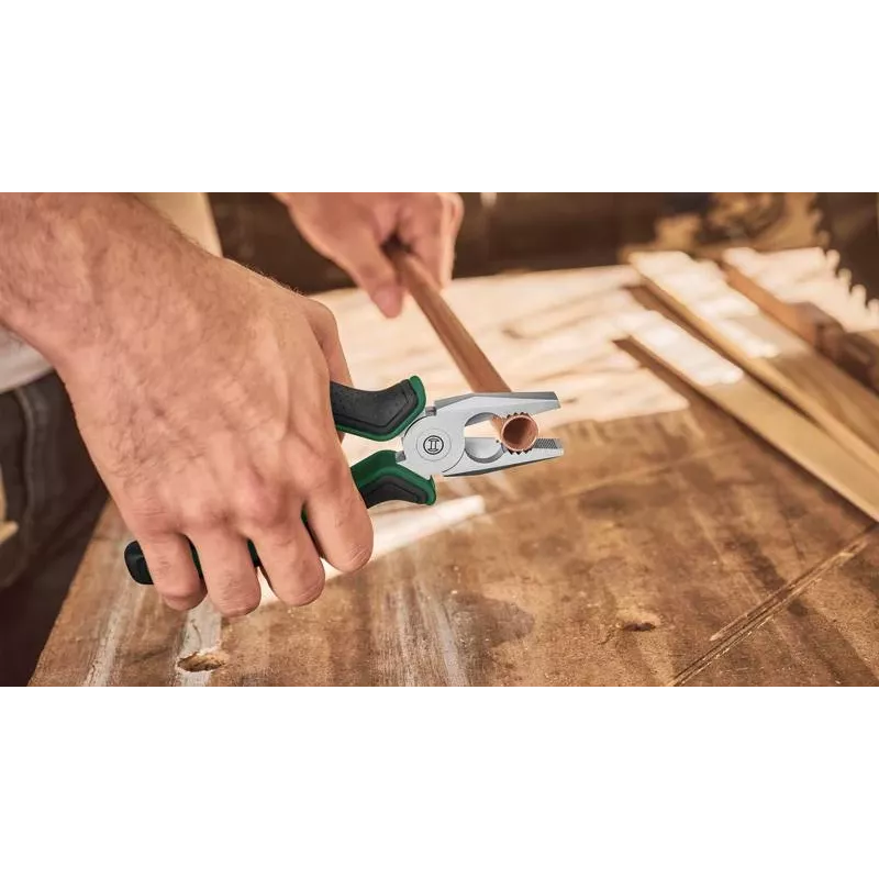 Bosch 3-delige tangenset 1600A02C0S (groen/zwart) – combinatietang, zijkniptang, waterpomptang