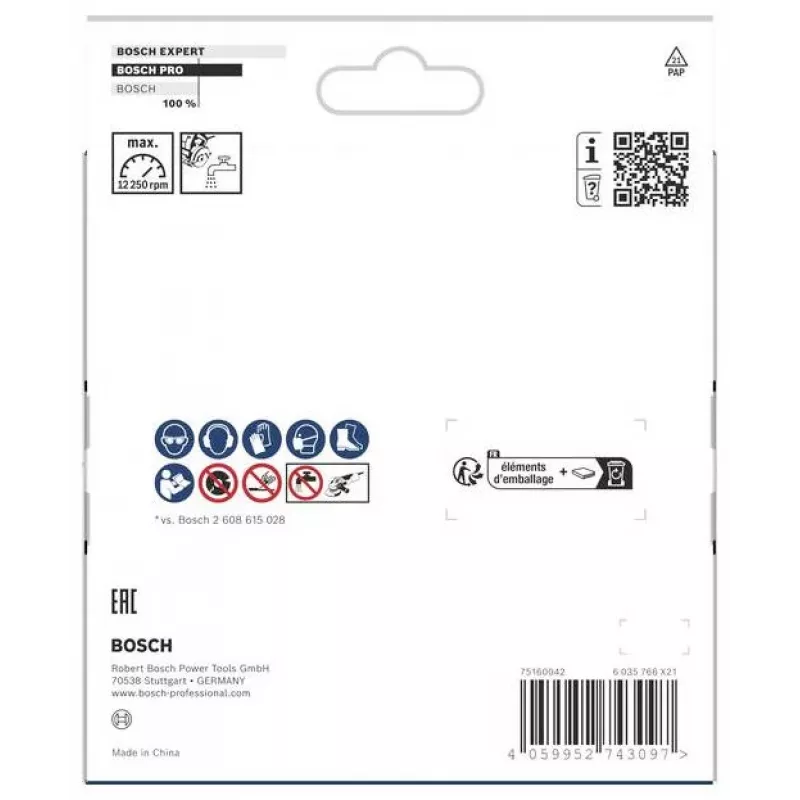 BOSCH POWERTOOLS PRO diamantdoorslijpschijf X-LOCK MultiMaterial, Ø 125 mm (2 stuks, boring 22,23 mm)