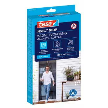 tesa Insect Stop magneetvliegengordijn deur antraciet 1,2 x 2,4 m
