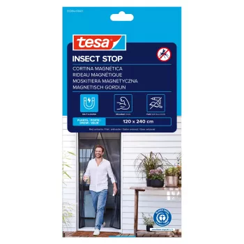 tesa Insect Stop magneetvliegengordijn deur antraciet 1,2 x 2,4 m