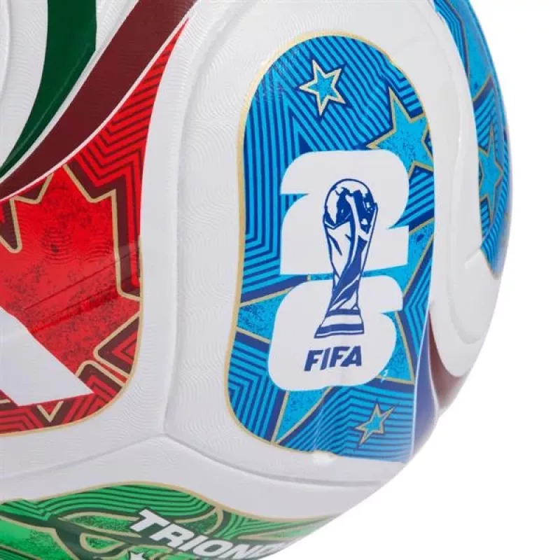 adidas World Cup 26 Trionda League voetbal maat 5 wit/zwart/solar rood JD8045
