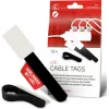 LABEL THE CABLE LTC 2610-10 herbruikbare klittenband kabelbinders met beschriftingsveld, zwart, 10-pack