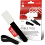 LABEL THE CABLE LTC 2610-10 herbruikbare klittenband kabelbinders met beschriftingsveld, zwart, 10-pack
