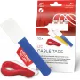 LABEL THE CABLE LTC 2630-10 herbruikbare klittenband kabelbinder-etikettenset, gemengde maten & kleuren, 10 stuks