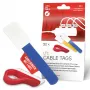LABEL THE CABLE LTC 2630-30 herbruikbare klittenband kabelbinders met beschriftingsveld, 30-delige mixset