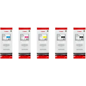 Canon originele PFI-320 inktpatronen - 5-pack multipack cyaan magenta geel zwart - origineel - zwart