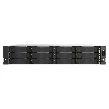 QNAP TS-H1465U-RP-8G 12-bay 2U rackmount-NAS met Intel Xeon D-1622, 16GB DDR4 ECC, 2x 10GbE, redundante voeding