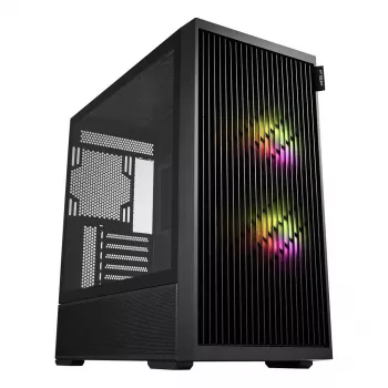 Fortron M330 mini-tower-pc-behuizing met gehard glas, zwart