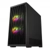 Fortron M330 mini-tower-pc-behuizing met gehard glas, zwart