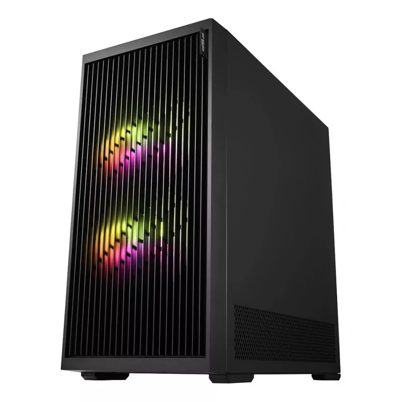 Fortron M330 mini-tower-pc-behuizing met gehard glas, zwart