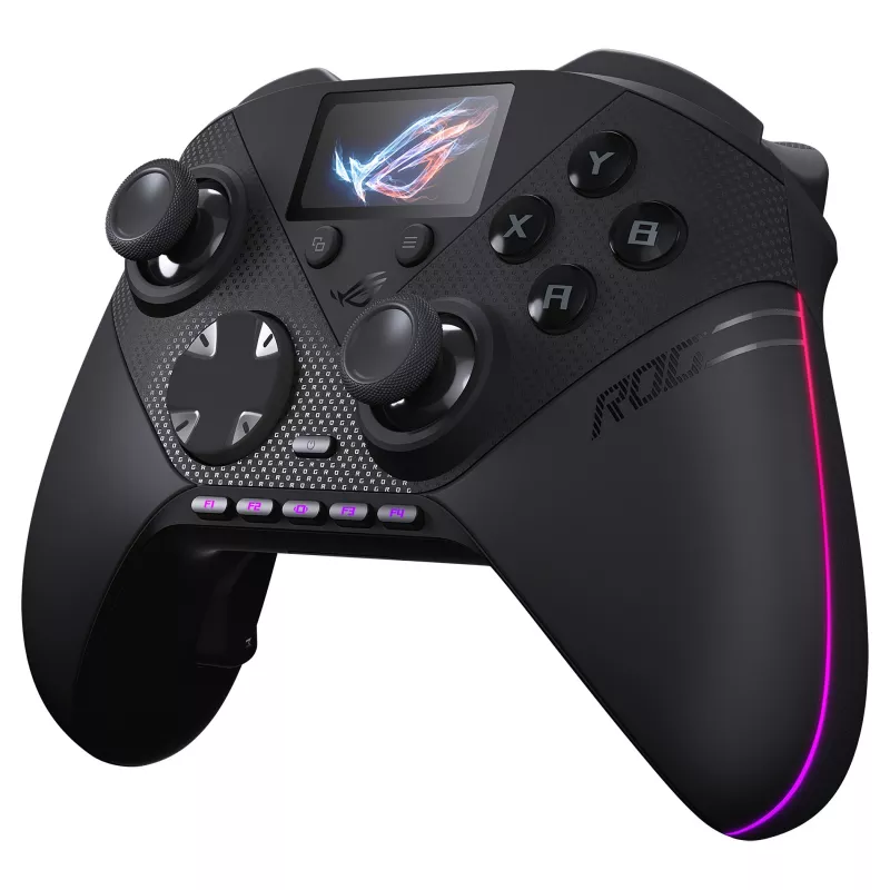 ASUS ROG Raikiri II Pro pc-gaming-controller - triple-mode (USB-C, 2,4 GHz RF, Bluetooth 5.0), OLED-display, 4 programmeerbare paddles, ESS-DAC, zwart