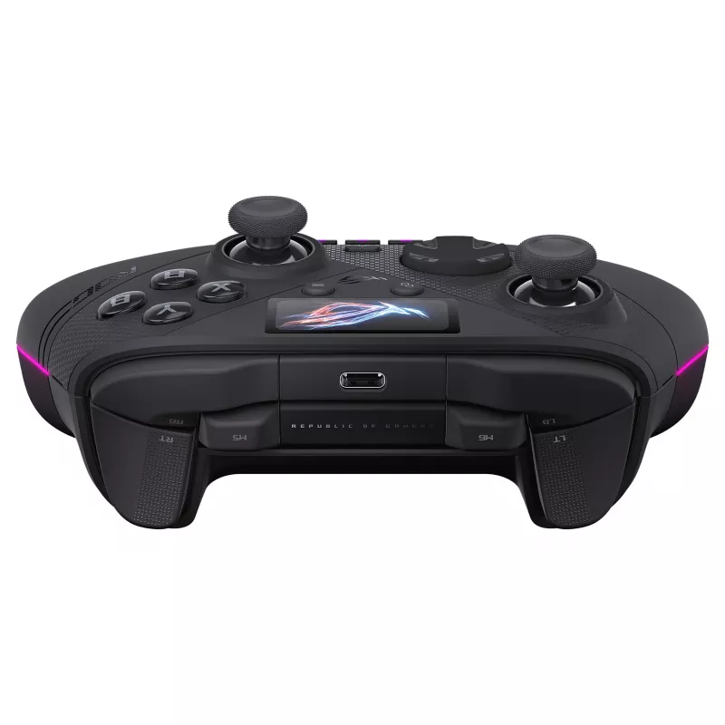 ASUS ROG Raikiri II Pro pc-gaming-controller - triple-mode (USB-C, 2,4 GHz RF, Bluetooth 5.0), OLED-display, 4 programmeerbare paddles, ESS-DAC, zwart
