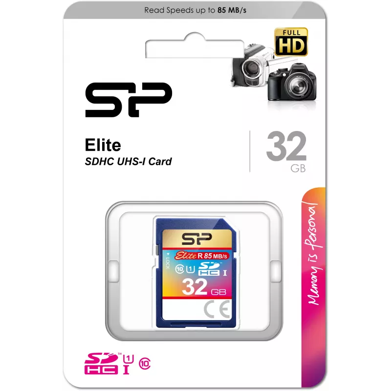 Silicon Power Elite SDHC 32GB UHS-I geheugenkaart (SP032GBSDHAU1V10)