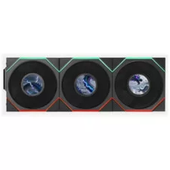 Lian Li UNI FAN TL LCD FLEX Wireless ARGB Reverse Blade 120mm ventilator 3-pack met controller, zwart